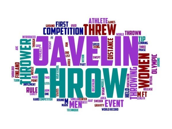 Javelin Throw Typography Skinny Tumbler