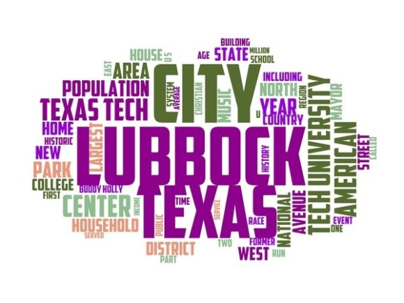 Lubbock Typography Tie Dye