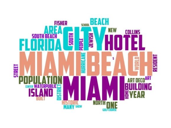 Miami Beach Typography Background