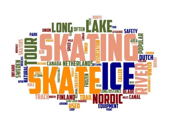 Nordic Skating Typography Sticker: A Creative Design Tool for Every Project